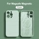 thumbnail image 3 of Liquid Silicone Magnetic Cases For iPhone 15 11 14 13 12 Pro Max Plus For Magsafe Wireless Charging Soft Cover Phone Accessories, 3 of 5