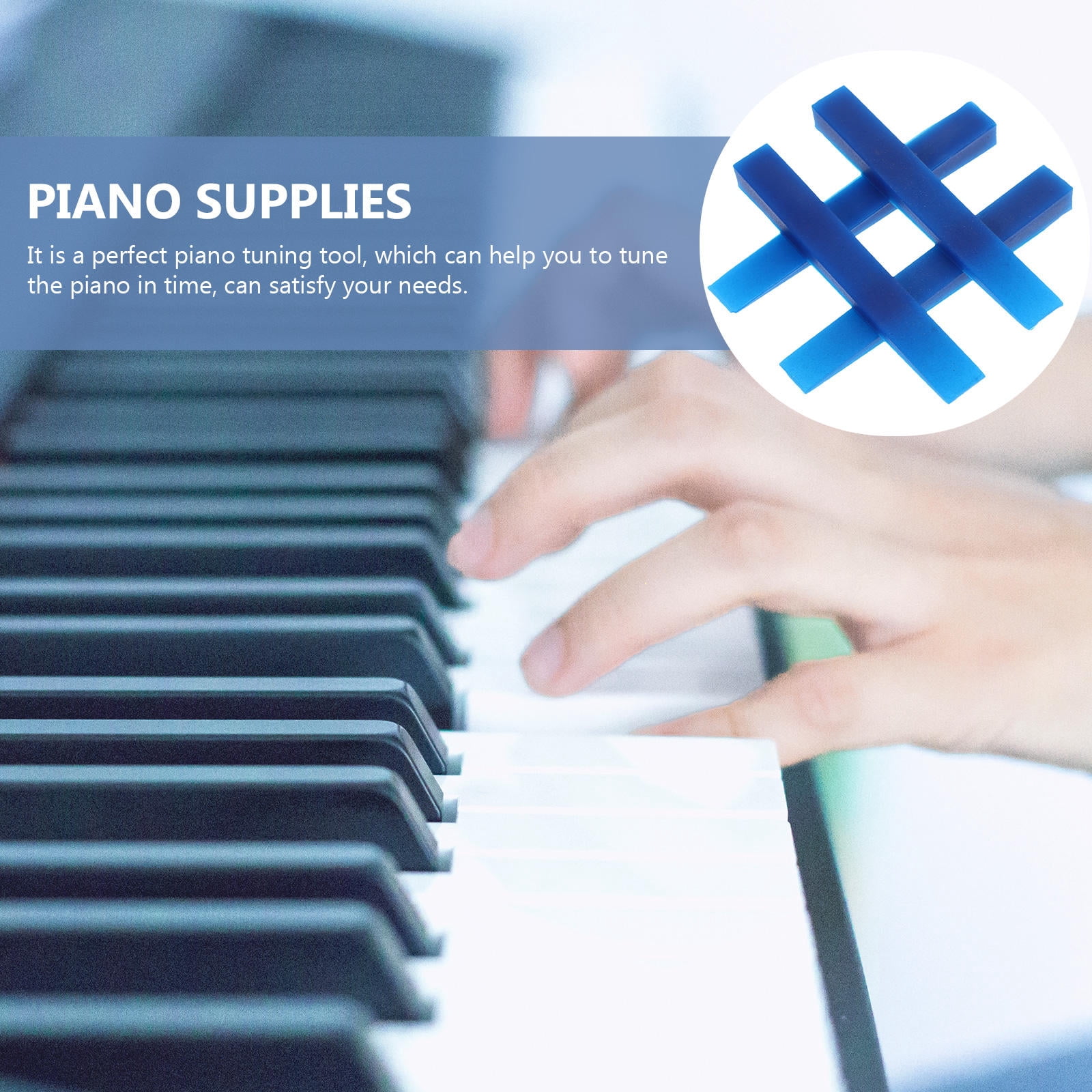 SHOWERORO Blue Silicone Piano Tuning Wedges Professional Tool for Piano Maintenance