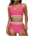 thumbnail image 1 of Traje de Baño de 2 Piezas para Mujeres Hawaiian Tropical Print Swim Cami Bra Y Ruffles Juegos de Baño Ropa de Playa, 1 of 4
