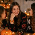 thumbnail image 2 of Halloween Bracelet Set - Soft Clay Beaded Bracelets with Ghost Spider Web Charms, Multi-layer Stackable Wristband for Women Party Favors, 2 of 4