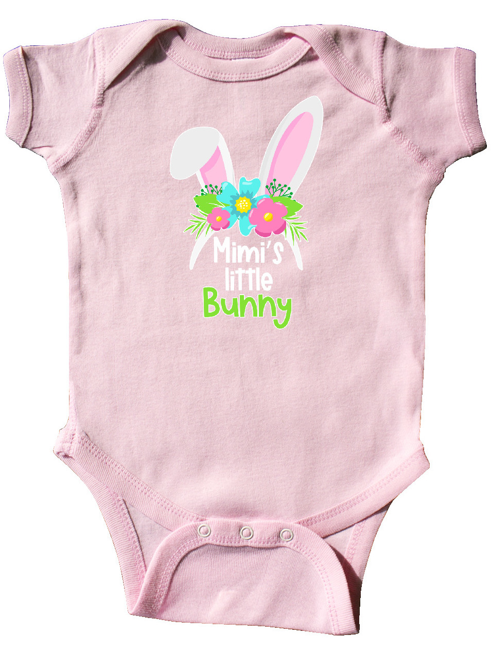 INKtastic Mimi's Little Bunny Cute Easter Bunny Ears Infant Creeper