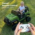 thumbnail image 6 of Outfunny 24 Volt Ride on Cars for Kids, Battery Operated Ride on Toy Truck w/ Remote, Bluetooth, 400W Power - Green, 6 of 9
