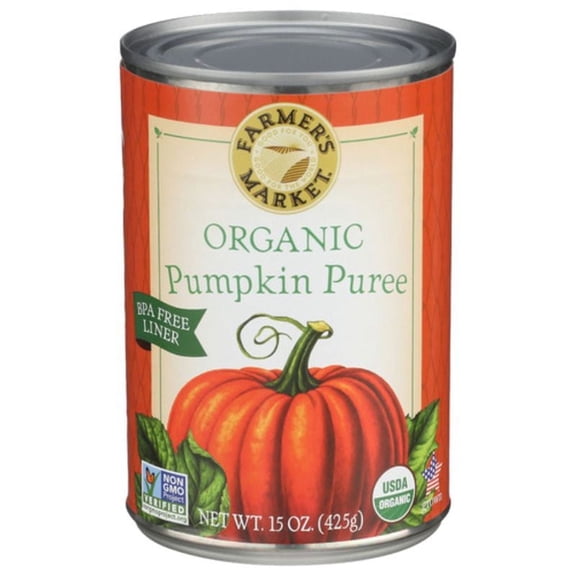 Farmer's Market Organic Pumpkin Puree 15 oz Pack of 2