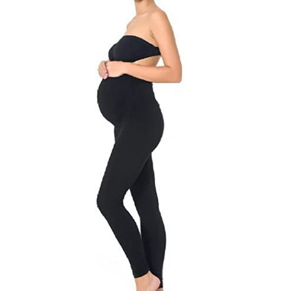 MOTHERS ESSENTIALS Maternity Pregnant Stretch Women Leggings (M, Black)