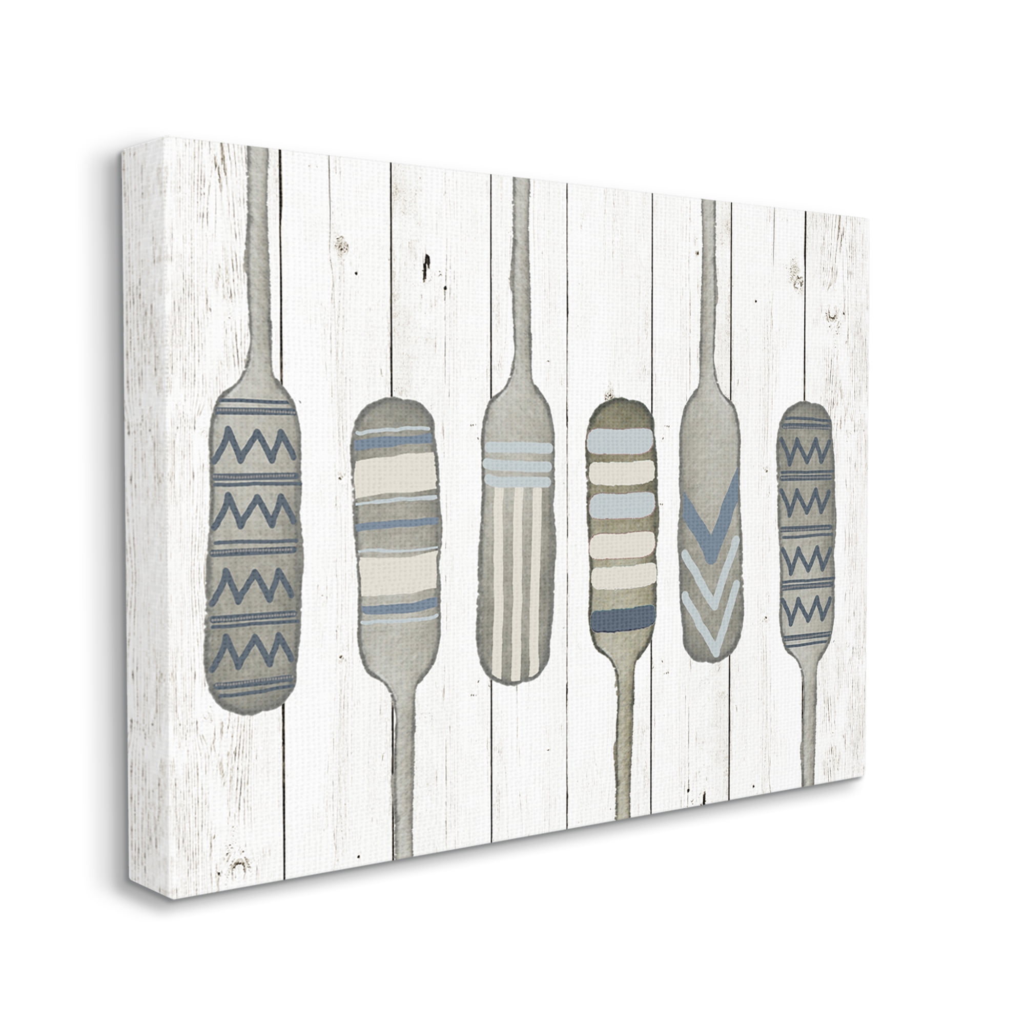 Stupell Industries Water Poles Geometric Patterned Canoe Paddle Oars,40 x 30, Design by Andi Metz