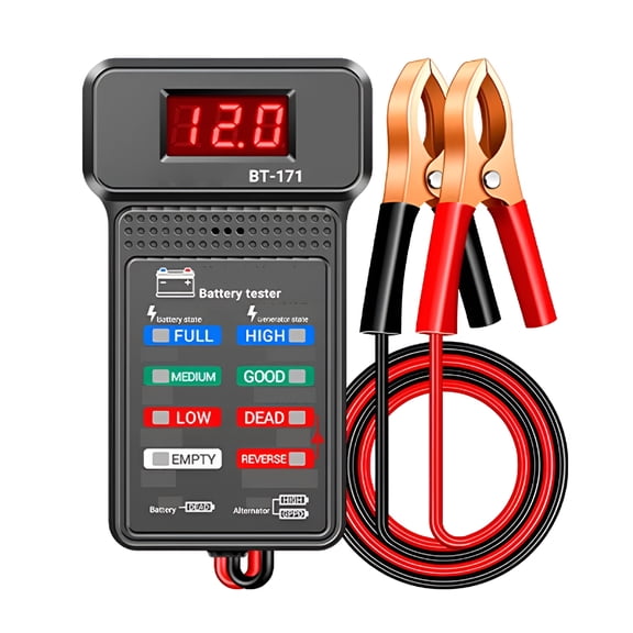 GJX Digital 12V Car Battery Tester Automotive Cranking Analyzer Charging M0R3 X3H4 By