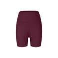 thumbnail image 4 of UTSJKR High Waist Shorts for Women Solid Tummy Control Workout Butt Lift Bottom Womens Yoga Trendy Seamless Running Short Wine XXXL, 4 of 7