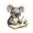 thumbnail image 6 of cartoon Koala Stickers Stickers, Waterproof Koala Stickers Sticker for Water Bottle Laptop Phone Cases Planner Skateboard Luggage Helmet Party Favor Decor, Ideal for Adults Teens Teacher Rewards, 6 of 9