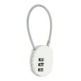 thumbnail image 1 of Uxcell Candado de Combinación de 1 Paquete, Aleación de Zinc, Candado de Combinación de Cable de 3 Dígitos, Candado Sin Llave para Equipaje al Aire Libre [Blanco], 1 of 7