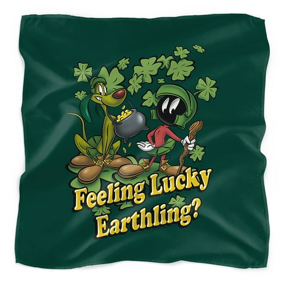 Looney Tunes Marvin The Martian Feeling Lucky Bandana (21 in x 21 in)