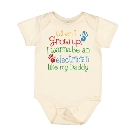 Inktastic Electrician Like Daddy Boys or Girls Baby Bodysuit
