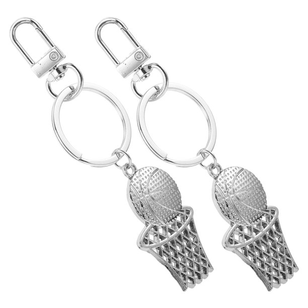 unbranded 2Ud Accesorio De Baloncesto En Metal Plateado Para Llavero O Equipaje Con Único