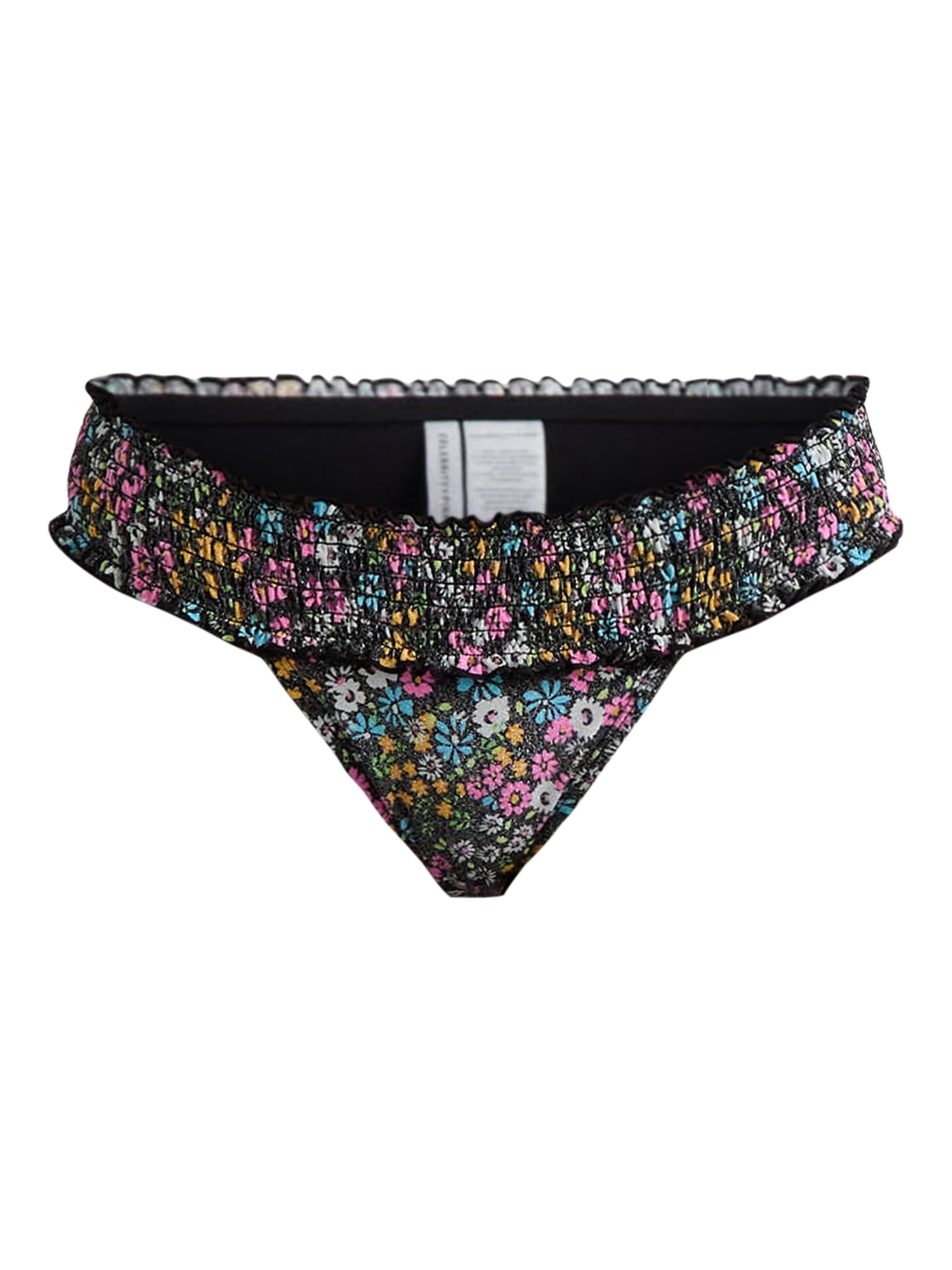 Celebrity Pink Women's Print Smocked Bikini Bottoms, Sizes XS-XXL