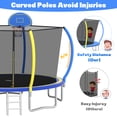 thumbnail image 4 of 12FT Trampoline with Basketball Hoop for Kids and Adults, SEGMART Upgrade Outdoor Trampoline with Safety Enclosure Net, Heavy Duty Backyard Trampoline with Ladder for Lawn Garden Yard, Bule, 4 of 8