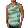 thumbnail image 1 of Jgppe Mens Striped Tank Tops Vacation Lounge Crewneck Summer Muscle Tops Sleeveless Shirts, 1 of 4