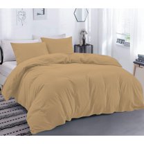 DNG Creations 1 Piece Duvet Cover with Zipper & Corner Ties - 100% Egytian Cotton, 800 Theads Count ( Oversized Queen - Solid Taupe )