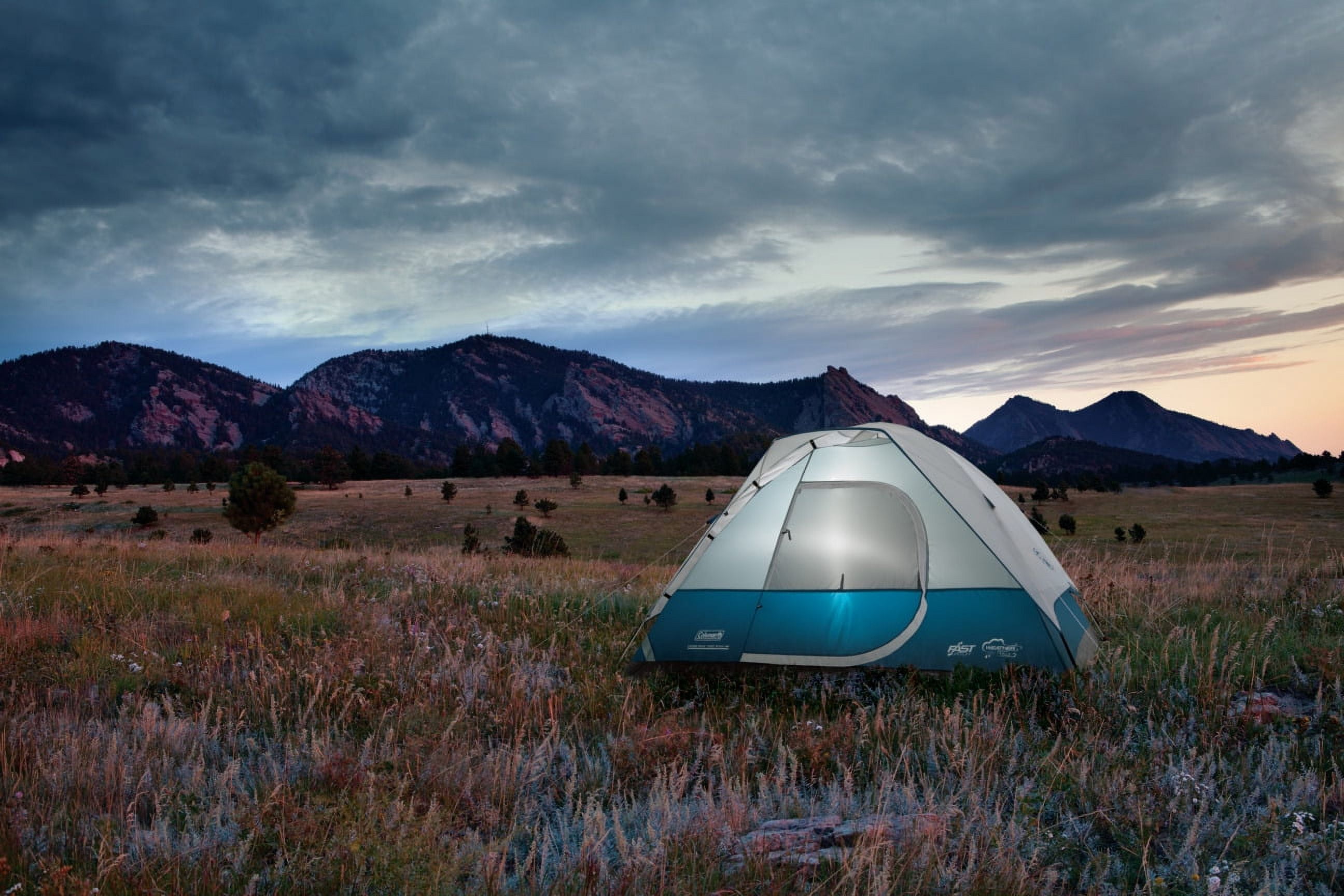Coleman 7 x 7 Longs Peak 4 Person Fast Pitch Dome Tent, 1 Room