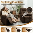 thumbnail image 3 of Korser Manual Swivel Rocker Recliner Chair for Living Room,Small Recliner Sofa for Small Spaces,Linen Fabric,Brown, 3 of 7