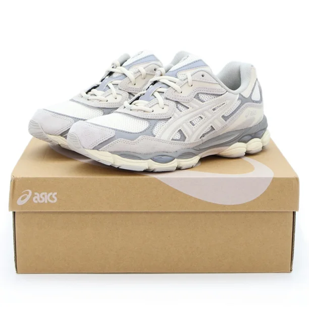 1201A789-103 Asics GEL-NYC Oyster Grey Cream Charcoal Grey Ivory Beige (Men) -