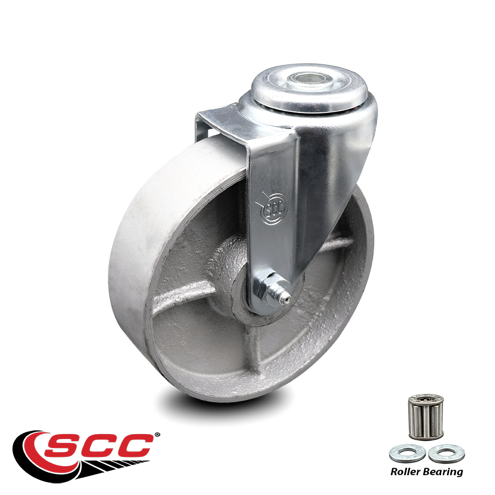 5 Inch Semi Steel Wheel Swivel Bolt Hole Caster Service Caster Brand