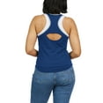 thumbnail image 5 of Women's WEAR by Erin Andrews Royal Los Angeles Dodgers Colorblock Racerback Tank Top, 5 of 5