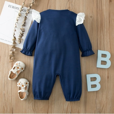 

Aayomet Baby Girl Clothes Rompers Baby Boy Baby Girls Romper Jumpsuit 100% Organic Cotton One-Piece Coverall Blue 6-9 Months