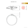thumbnail image 4 of ANGARA Natural Diamond Heart Promise Ring in 14K White Gold for Women (Size-4mm | Color-K | Clarity-I3) | April Birthstone, Birthday, Anniversary, Jewelry Gift for Women | Natural Diamond Ring, 4 of 9