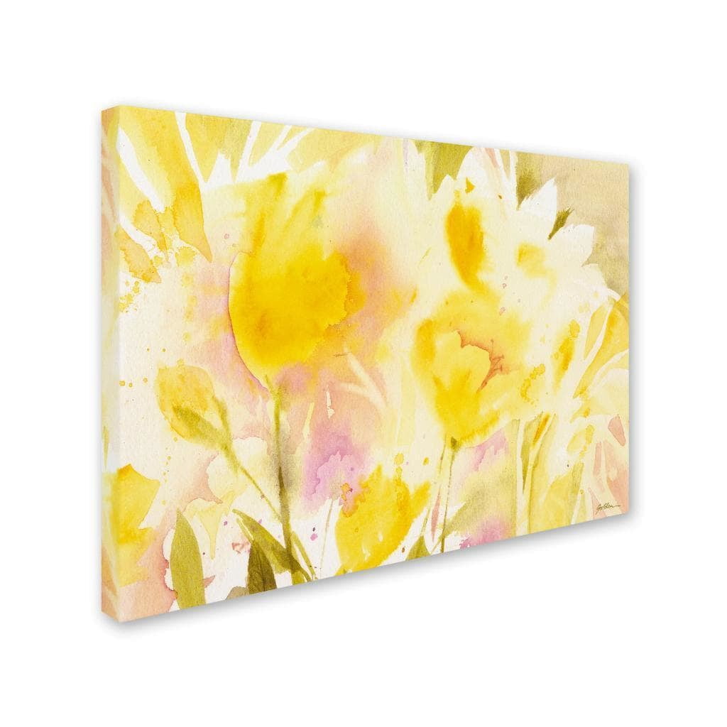 Trademark Fine Art "Yellow Gardens" Canvas Wall Art by Sheila Golden