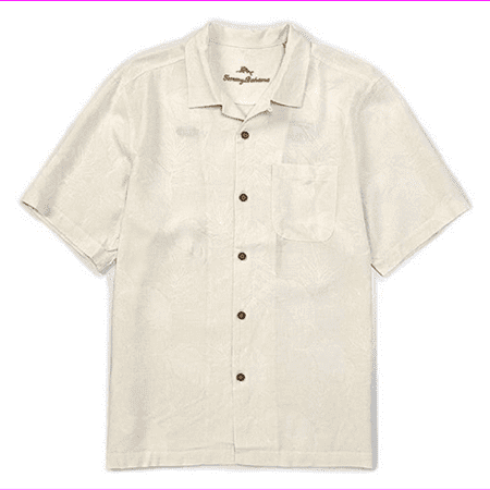 $160 Tommy Bahama Embroidered is Mai Tai On Straight Silk Camp Shirt, S