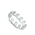 thumbnail image 4 of Wave Eternity Loop Whimsical Tiara Ring .925 Sterling Silver Band Jewelry Female Male Unisex Size 4, 4 of 4