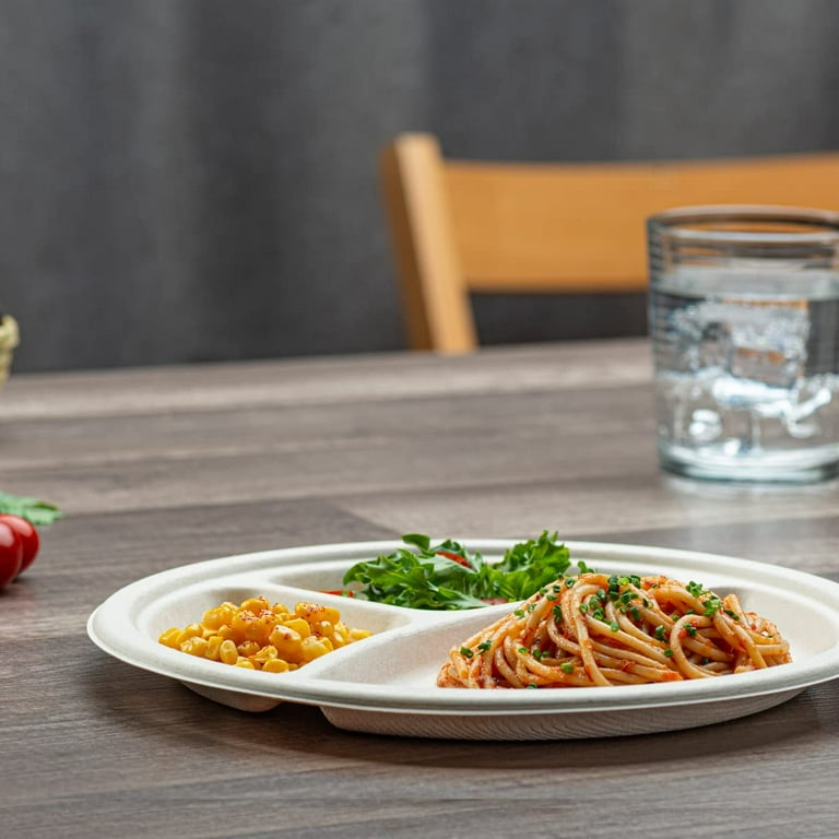 Comfy Package Small Value Dinner Paper Plates Compostable Heavy Duty Disposable 125 Pack Walmart