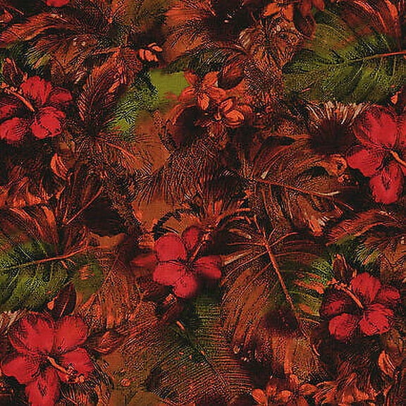 Casablanca Floral Sienna Cotton Fabric by RJR BTY