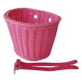 thumbnail image 2 of Meileang Bicycle Basket Large Capacity Strong Load-bearing Universal Simple Installation Hand-Woven Imitation Rattan Bike Handlebar Basket, 2 of 8