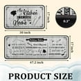 thumbnail image 3 of Grey Kitchen Rugs And Mats Non Skid Washable, Vintage Kitchen Mat Set Of 2 Decorative Anti-Fatigue Floor Mats for Cooking and Dining Areas Black Kitchen Decor and Accessories 17"x47.2"+17"x30", 3 of 6