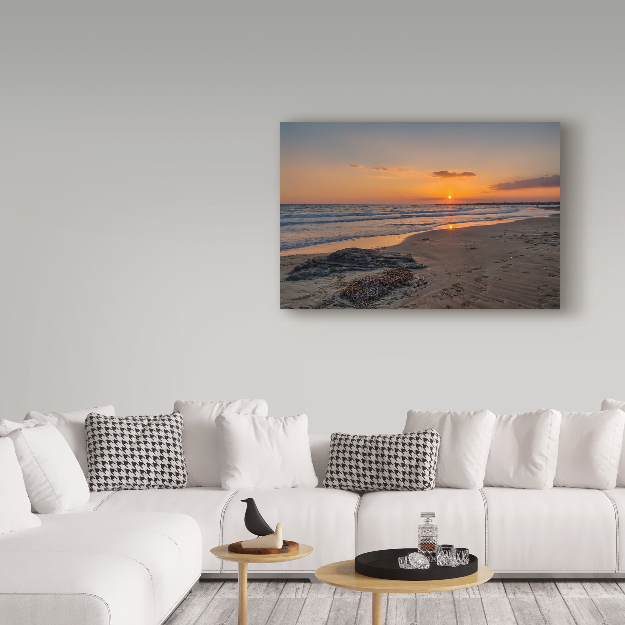 Trademark Fine Art 'Beach Sunset' Canvas Art by Giuseppe Torre