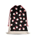 thumbnail image 2 of Christmas Bags Drawstring,Black Christmas Santa Pattern Large Xmas Christmas Gift Bags,Reusable for Xmas and New Year Party Favors and Supplies,27.6" X 19.7", 2 of 5