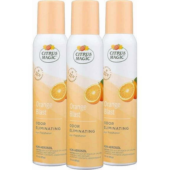 Odor Eliminator Air Freshener Spray for Home, Orange Blast, 3-Ounce, Pack of 3