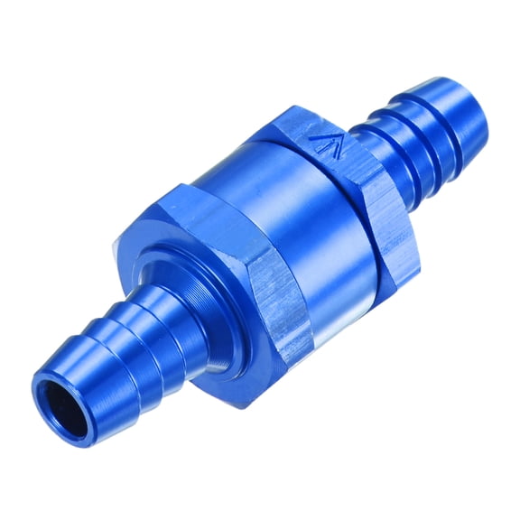 Uxcell 1 Pack 3/8" 10mm Fuel Oil Check Valve for Petrol Diesel One-Way Valves Blue
