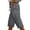 Gray, variant on Women's Elastic Waist Striped Linen-Blend Culotte Pants, Casual Cropped Wide Leg Trousers with Side Button Detail & Tie Belt, S-XXL