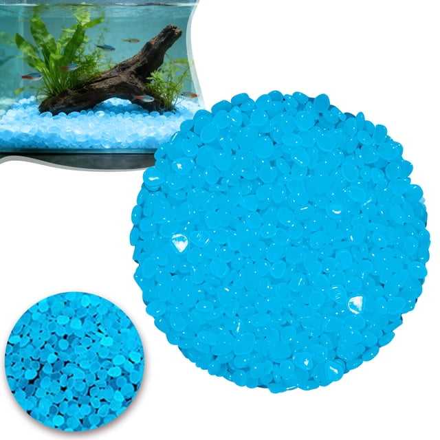 500Pcs Fish Tank Decorations Rocks,Colorful Glow in The Dark Aquarium Pebbles,Fish Tank Stones,Pebbles Gravel Luminous Stones for Garden Walkways,Landscaping,Plant Aquariums(D)