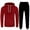 Wine, variant on lmcalzta Mens Tracksuits Sweatsuits 2 Piece Sets Athletic Joggings and Hoodies Gym Activewear Sweat Track Suit Sets(M-4XL)