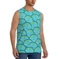 thumbnail image 2 of Bingfone Beautiful Seashells Pattern Men's Tank Tops Workout Sleeveless Tee Shirts Running Beach Tanks for Men-Medium, 2 of 8