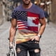 thumbnail image 2 of Mens Casual Pantalones Cortos Raya Impresión Suéter Fitness Deportes Camiseta, Poliéster Cuello Redondo Blusa para Al Aire Libre, Diario Y Primavera Verano Desgaste, 2 of 5