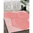 thumbnail image 3 of Ahgly Company Machine Washable Indoor Square Transitional Red Area Rugs, 6' Square, 3 of 7
