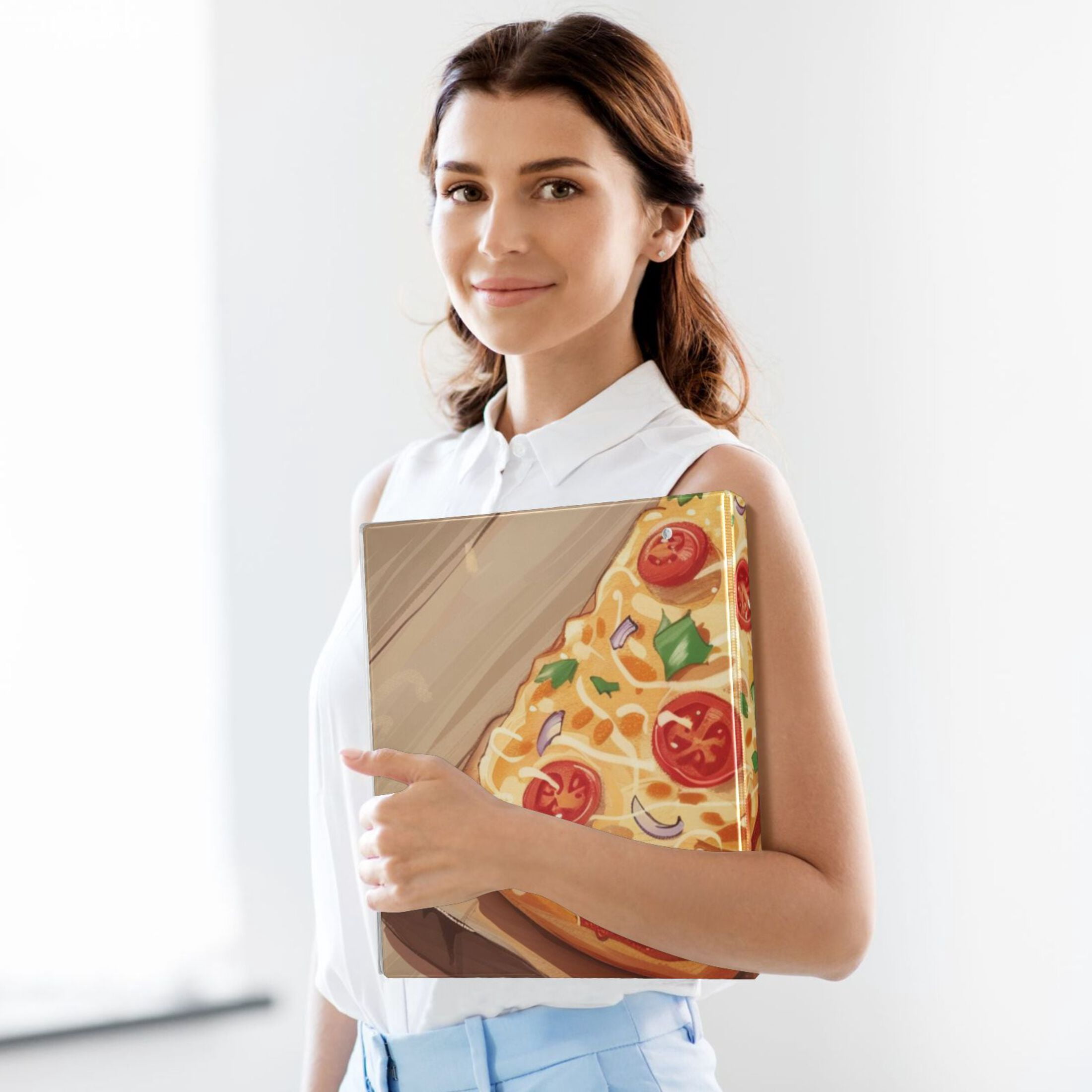Flatbread 3 Ring Binders 1.5 inch Hardcover File Folders with Interior Pockets A4 Size Organizer for School Office Hospital