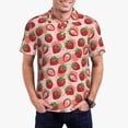 thumbnail image 1 of Balery Cute Strawberry Camisa Polo de Hombre con Estampado, de Manga Corta y Tejido Medio, Camisa Tipo Golf Polo-X-Large, 1 of 6