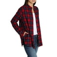 thumbnail image 2 of Jach's Girlfriend Plaid Soft Flannel Shirt Red/Blue Fleece Pockets Medium, 2 of 4