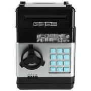 Children's Money Saving Bank Deposit Box Intelligent Voice Mini Safe and Coin Vault for Kids with Pass Code (Black)