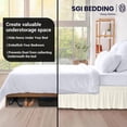 thumbnail image 5 of SGI bedding 9 inch Drop Wraparound Bed Skirt California King Size - No Lifting Required, Adjustable Easy Fit Elastic Strap, Classic Gathered Styling Dust Ruffle, Fade Resistant -Cream, 5 of 7
