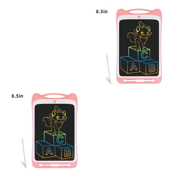 sweethay Tableta de escritura LCD, tablero de dibujo LCD para niños, almohadilla de pintura eléctrica para niños, dibujo Rosa 8.5in 2Conjunto